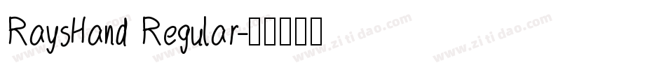 RaysHand Regular字体转换
